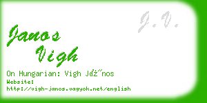 janos vigh business card